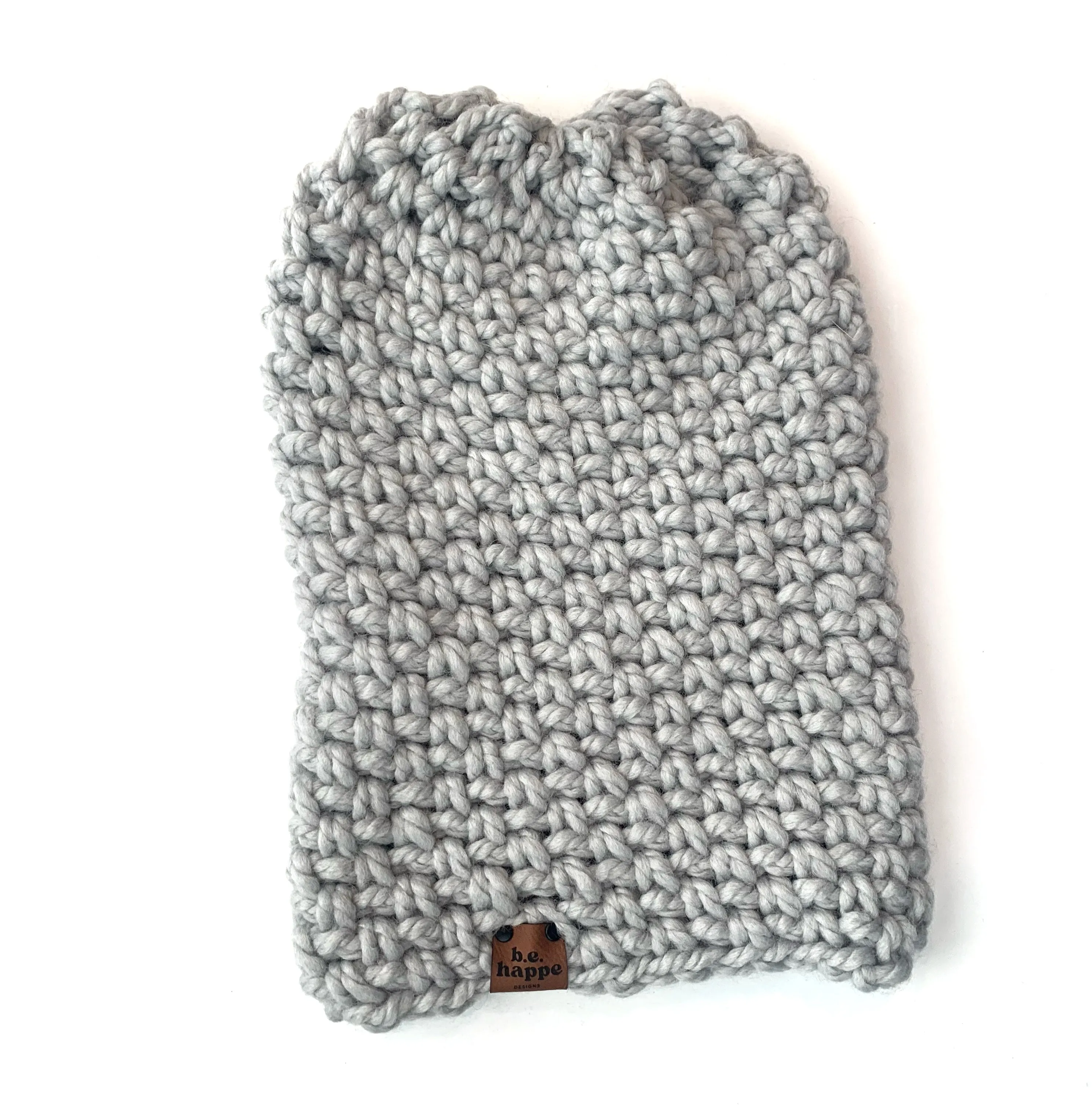 Crochet Simple Slouch Hat | Thaw Gray