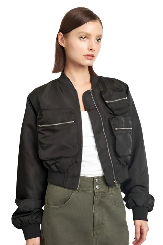 CROPPED BOMBER JACKET