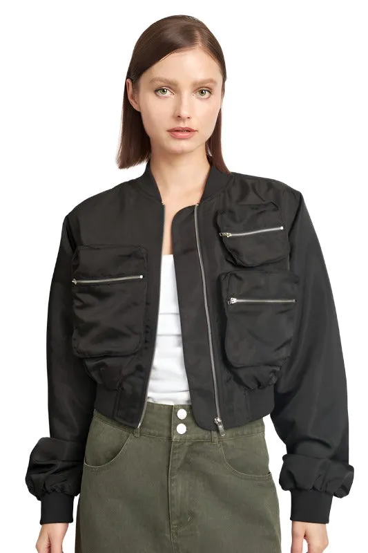 CROPPED BOMBER JACKET