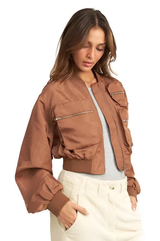 CROPPED BOMBER JACKET