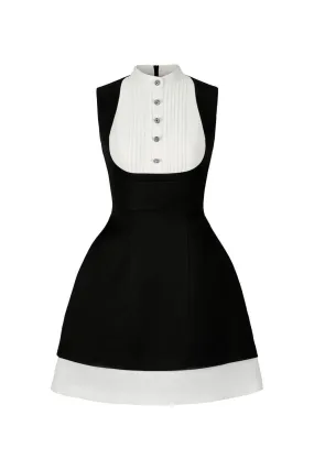 Dorothy Pleated Bib Dress