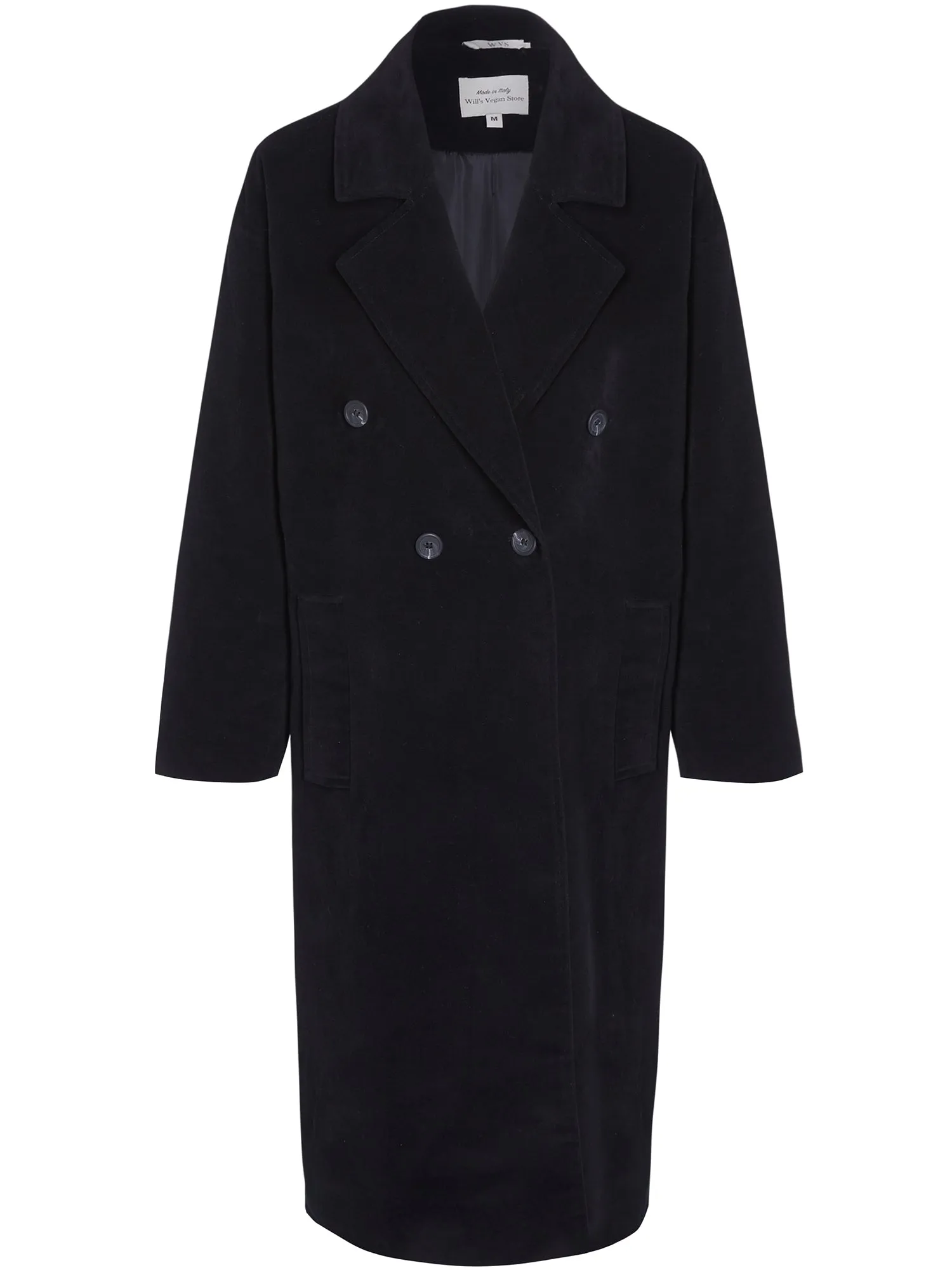 Double Breasted Vegan Wool Coat