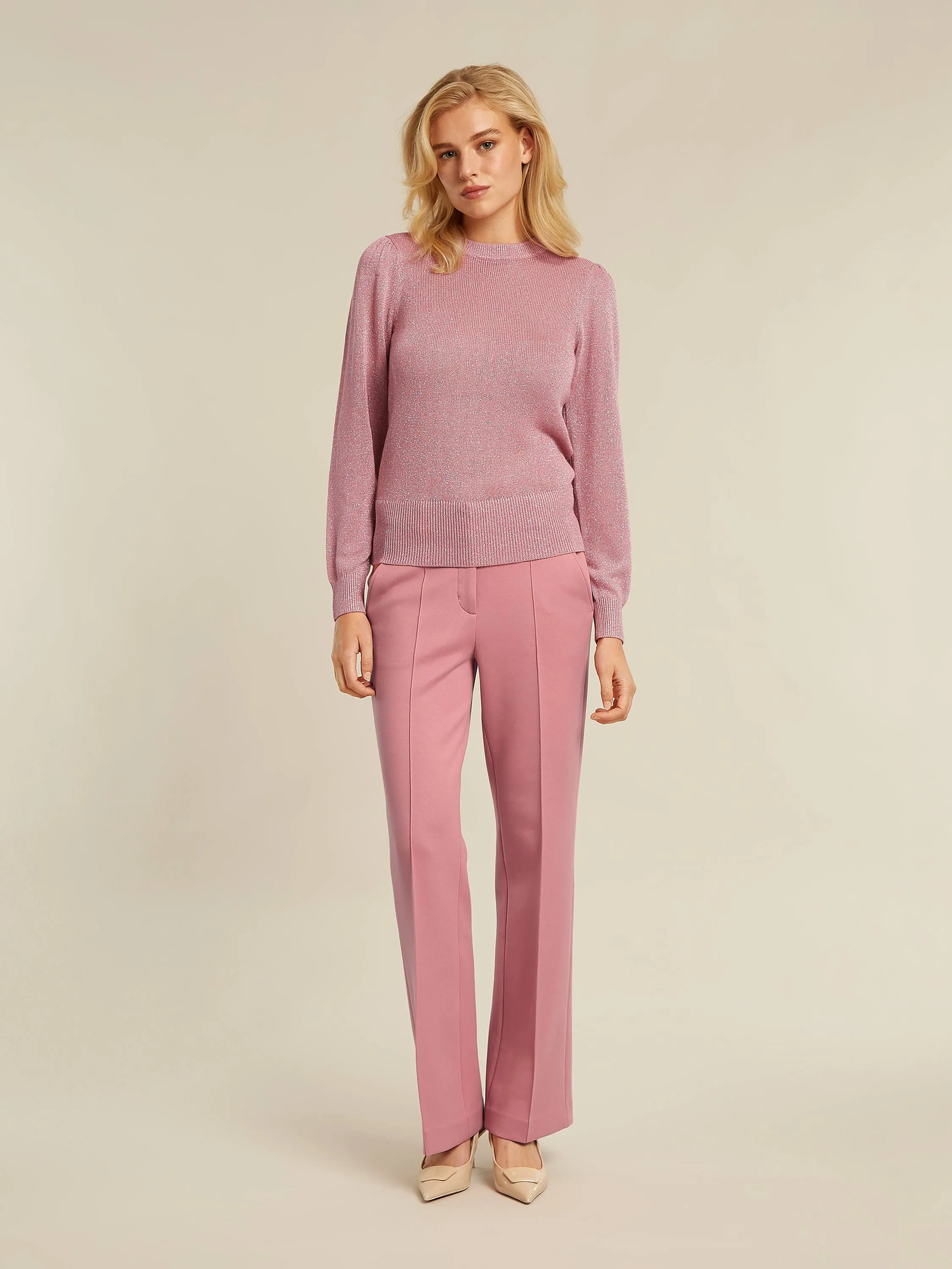 Duke pullover - Wild rose lurex