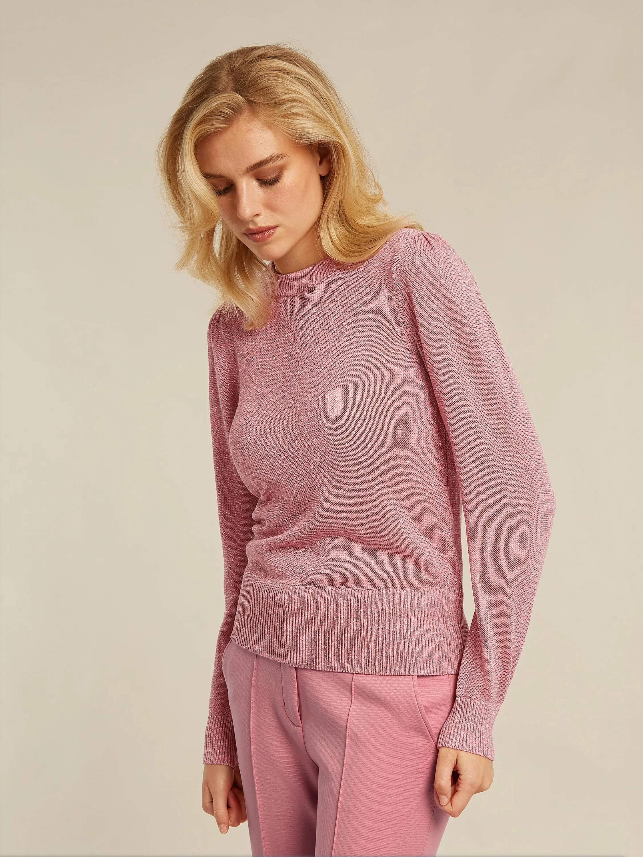 Duke pullover - Wild rose lurex