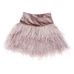 Dusty Pink Feather Skirt