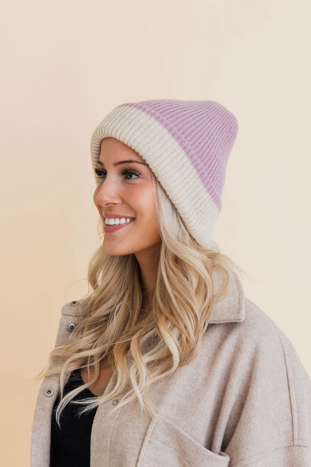 Essential Harmony Two-Tone Knit Beanie