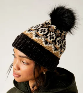 Free People Chalet Fairisle Pom Beanie