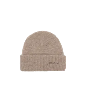 GANNI Brown Soft Beanie