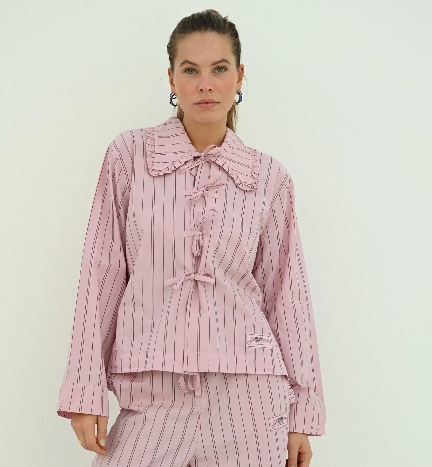 GANNI Stripe Pyjama Shirt