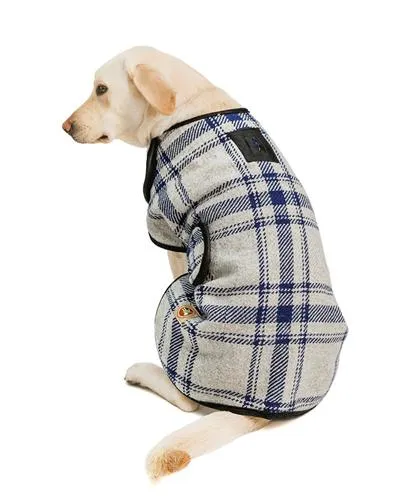 Grey & Blue Plaid Blanket Coat