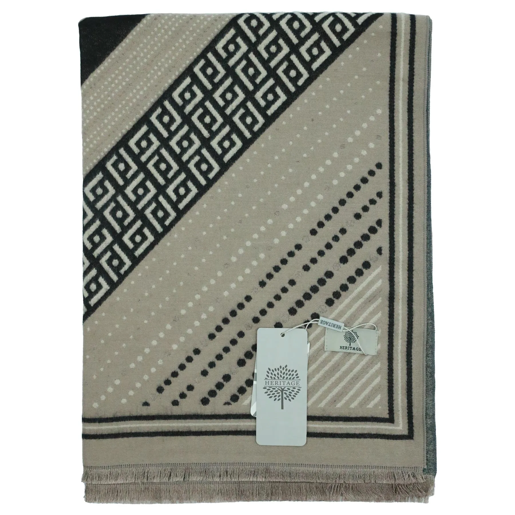 Heritage Warm Cashmere Pashmina Soft Feel Scarve - Aztec