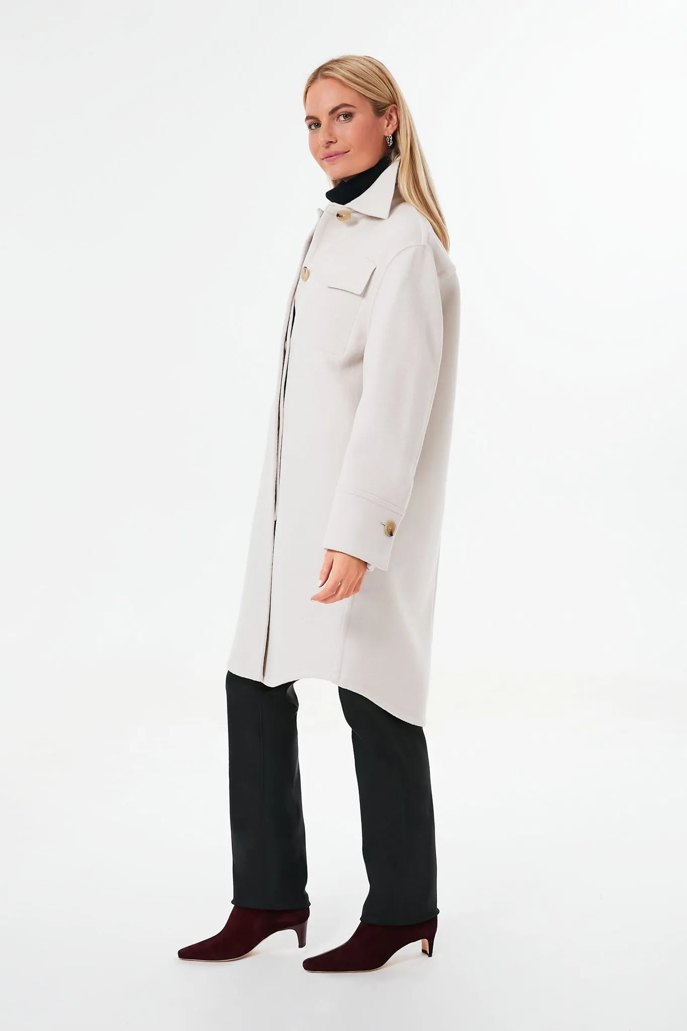 Horchata Double Wool Shirt Coat