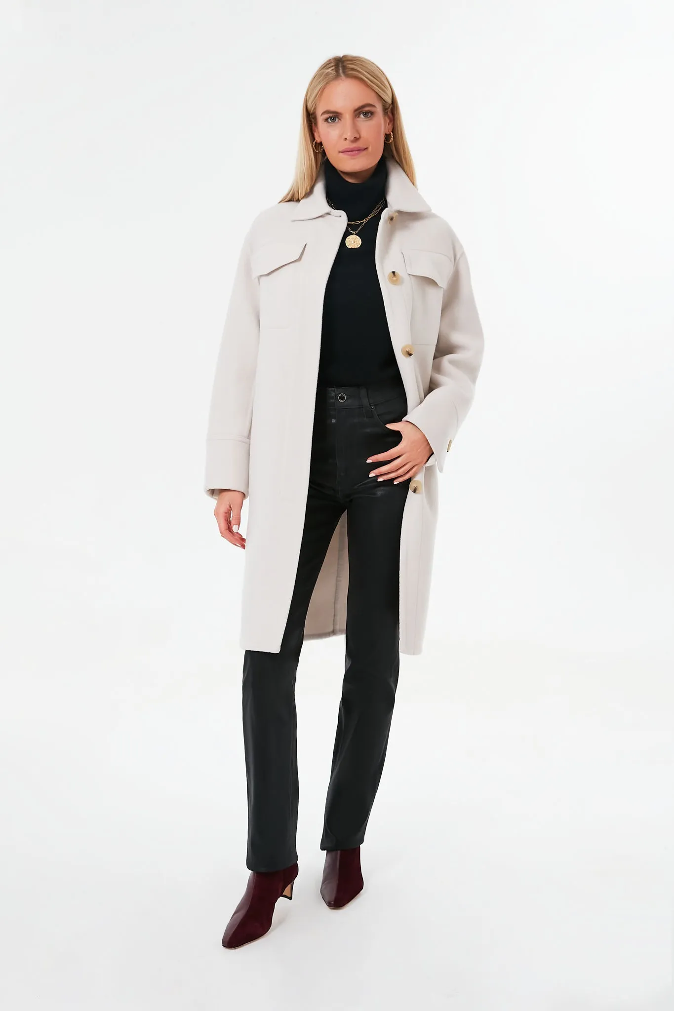 Horchata Double Wool Shirt Coat