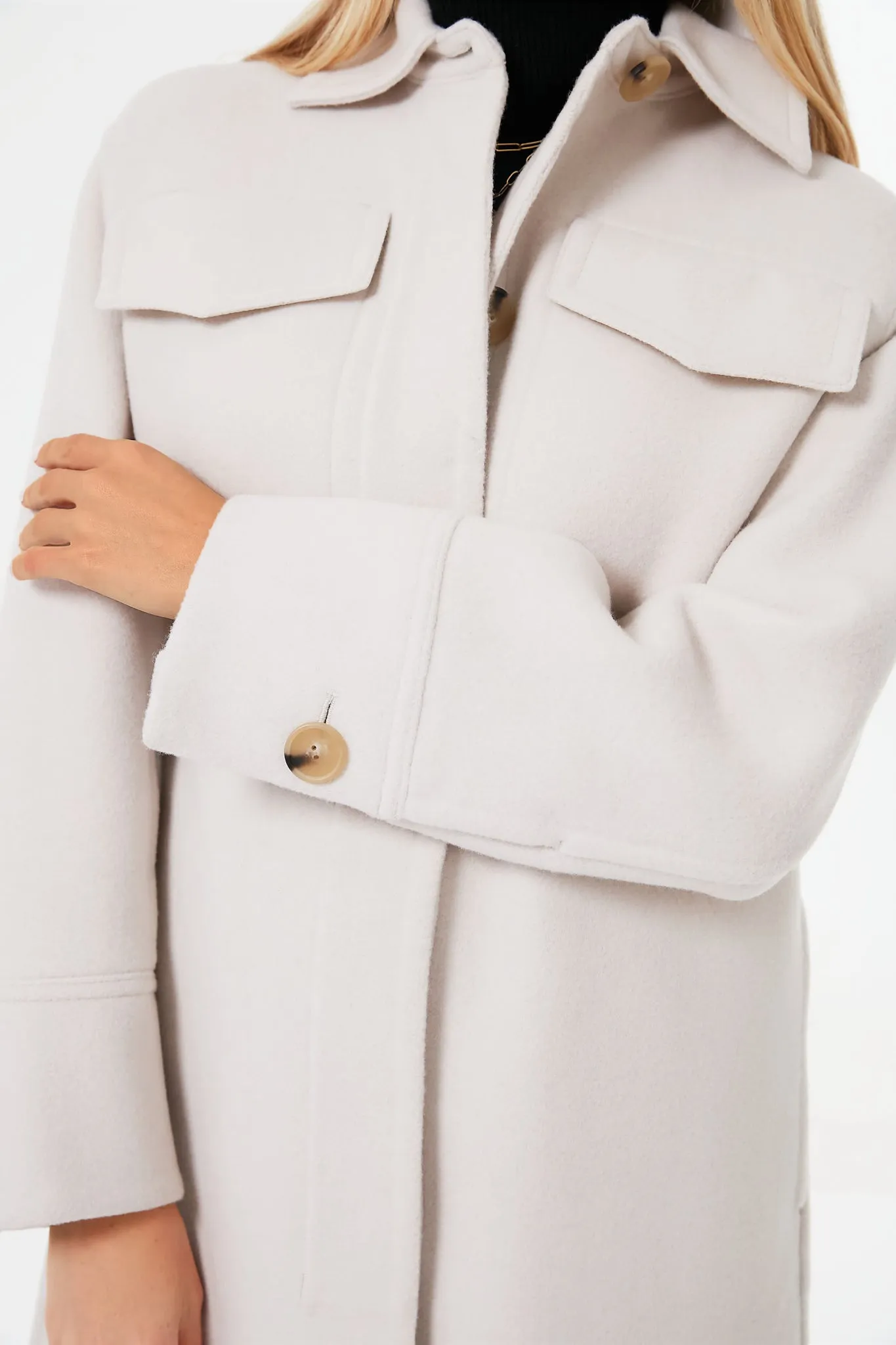 Horchata Double Wool Shirt Coat