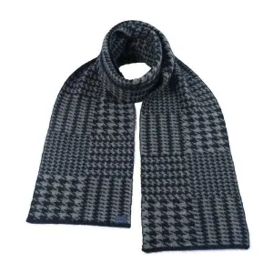 Hounds Tooth Possum Merino Scarf - Espresso