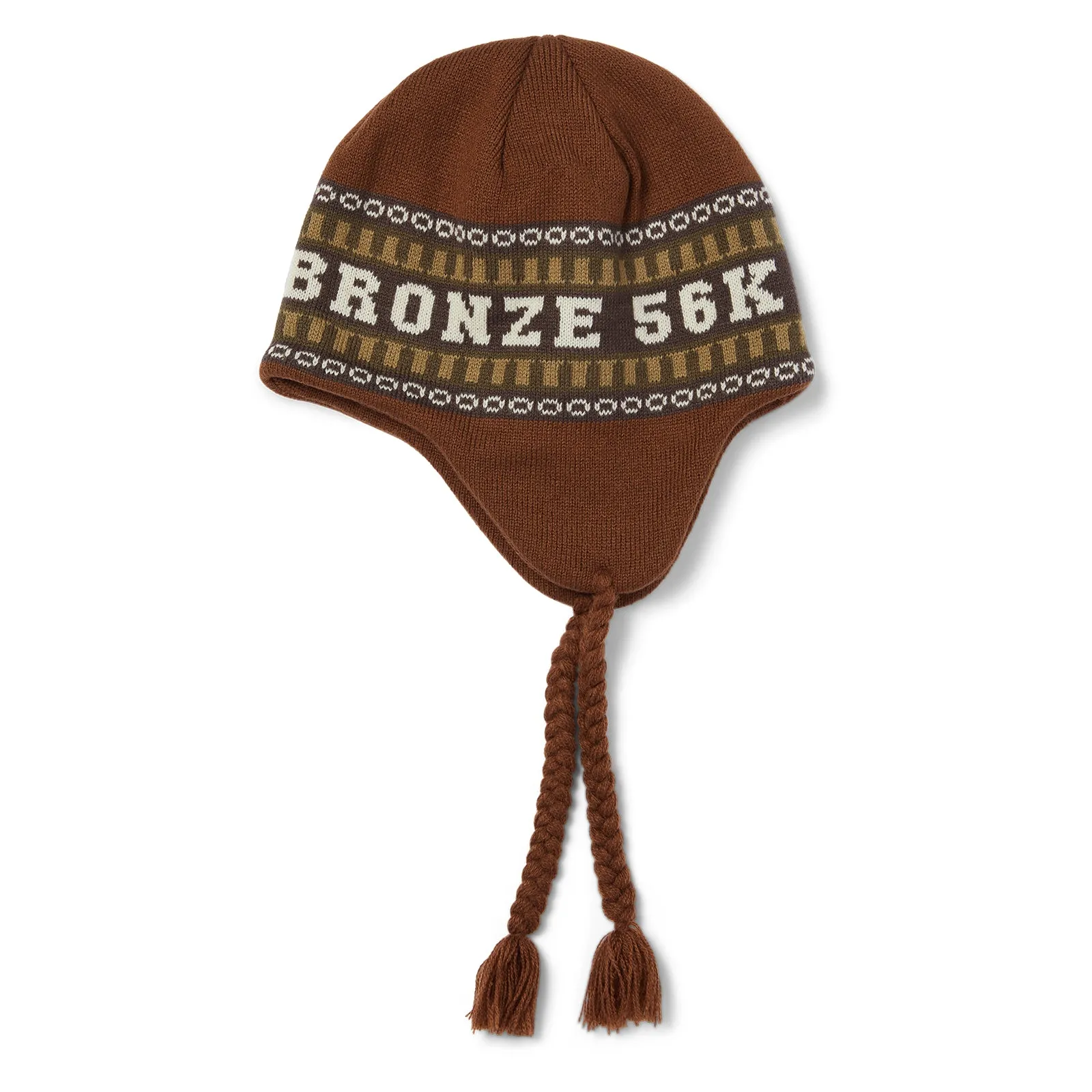 Huf x Bronze Flap Beanie Brown