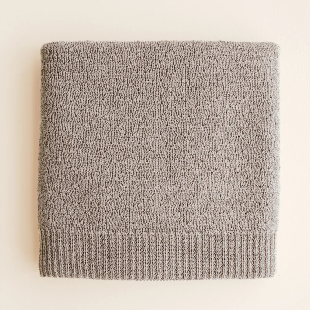 Hvid x Zoen voor Gust - Dora blanket - 100% Merino wool - Thick knit - Sesame