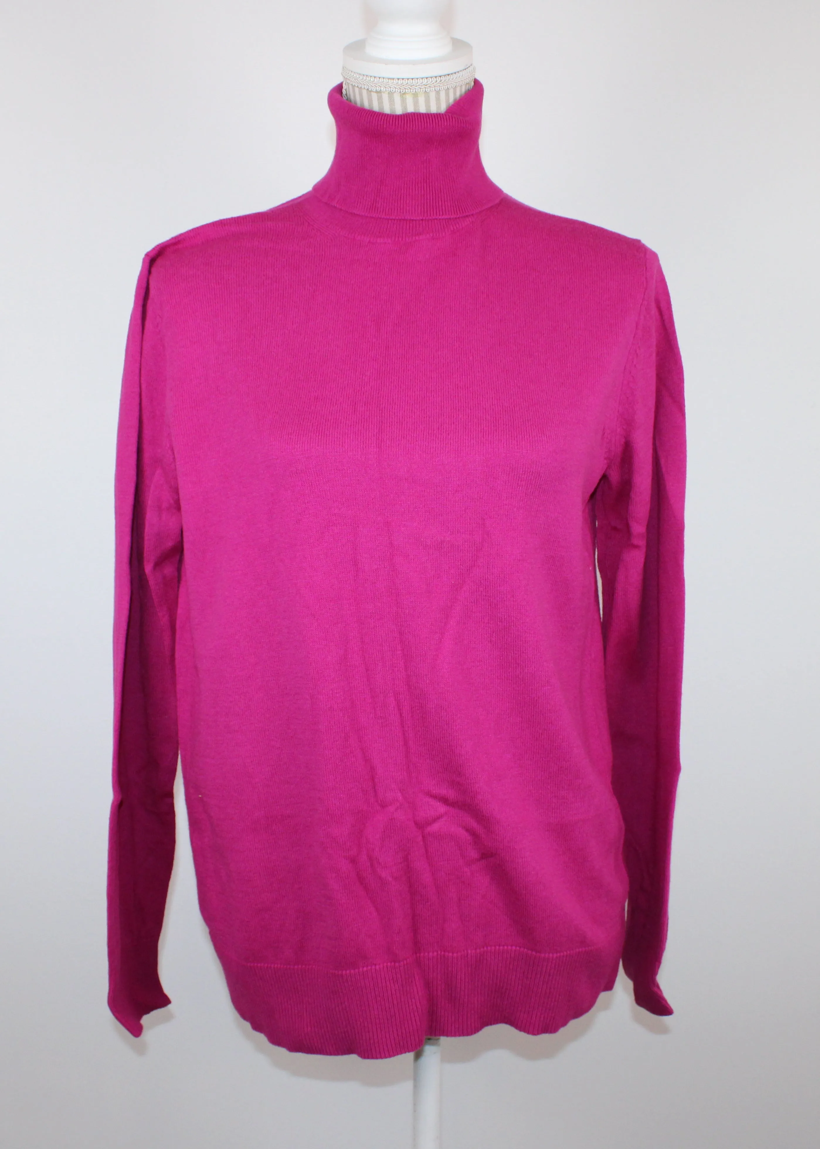 JOE FRESH PINK TURTLENECK LG PRE-LOVED