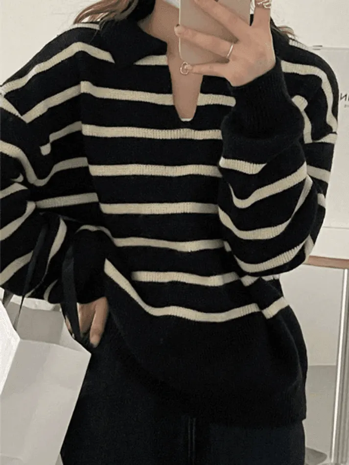 Joskaa Vintage Striped Pullover Sweater