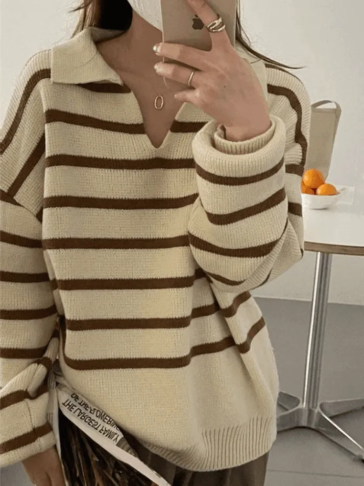 Joskaa Vintage Striped Pullover Sweater