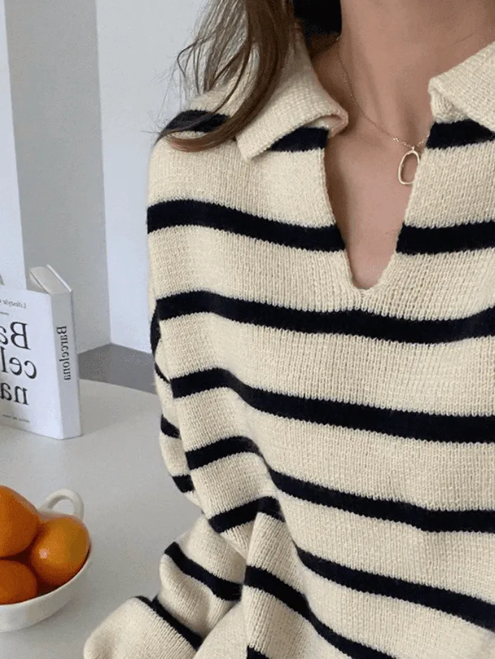 Joskaa Vintage Striped Pullover Sweater