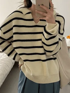 Joskaa Vintage Striped Pullover Sweater