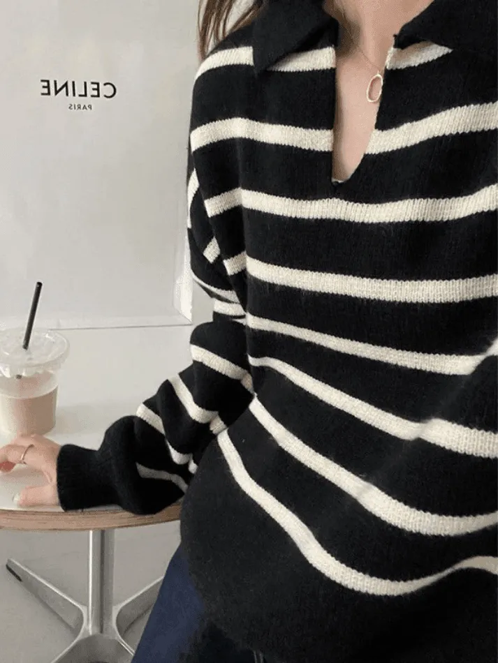 Joskaa Vintage Striped Pullover Sweater