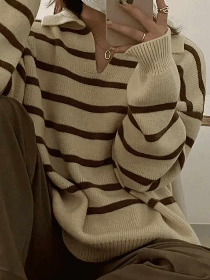 Joskaa Vintage Striped Pullover Sweater