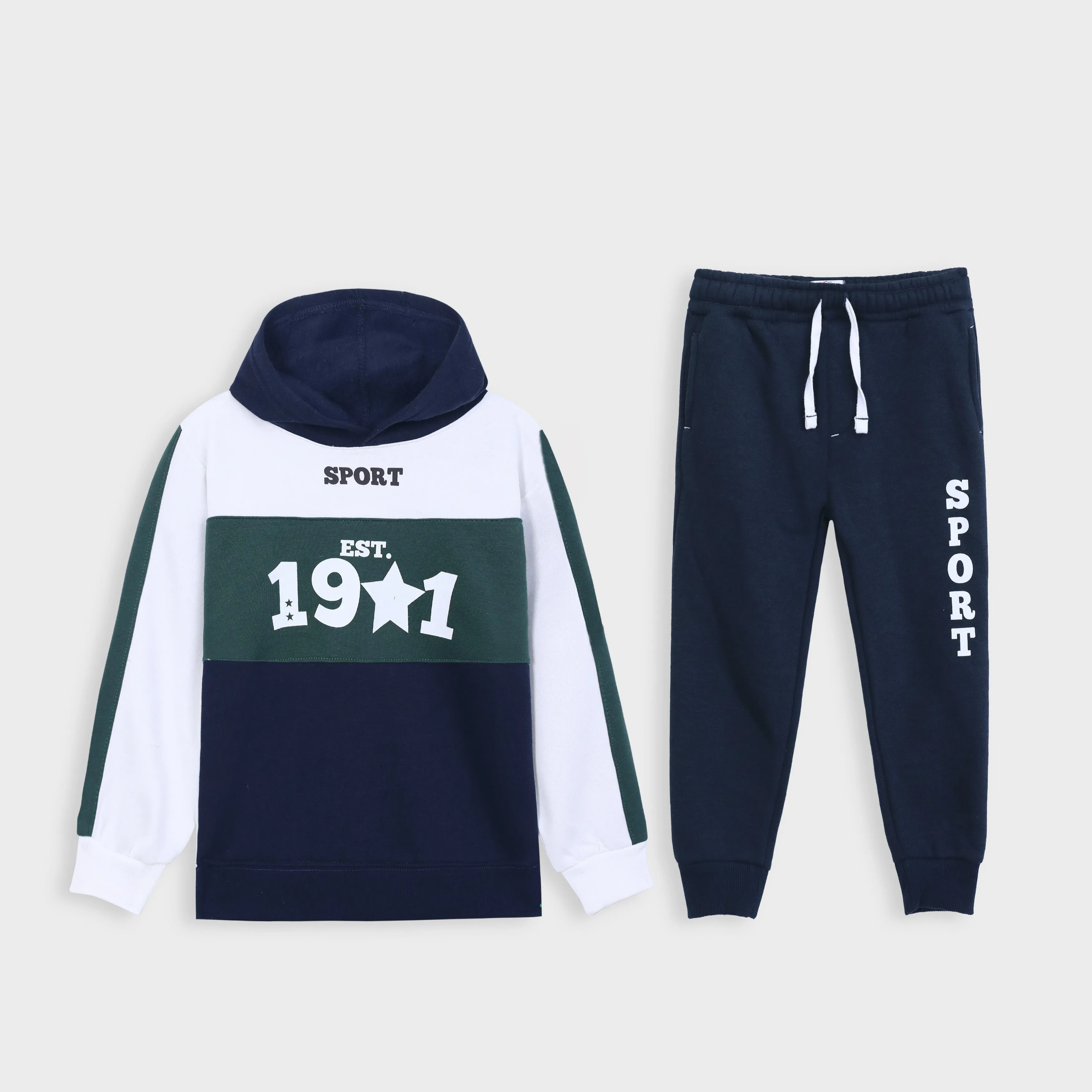 Kids Cut & Sew Graphic Fleece  PULL OVER Track Suit