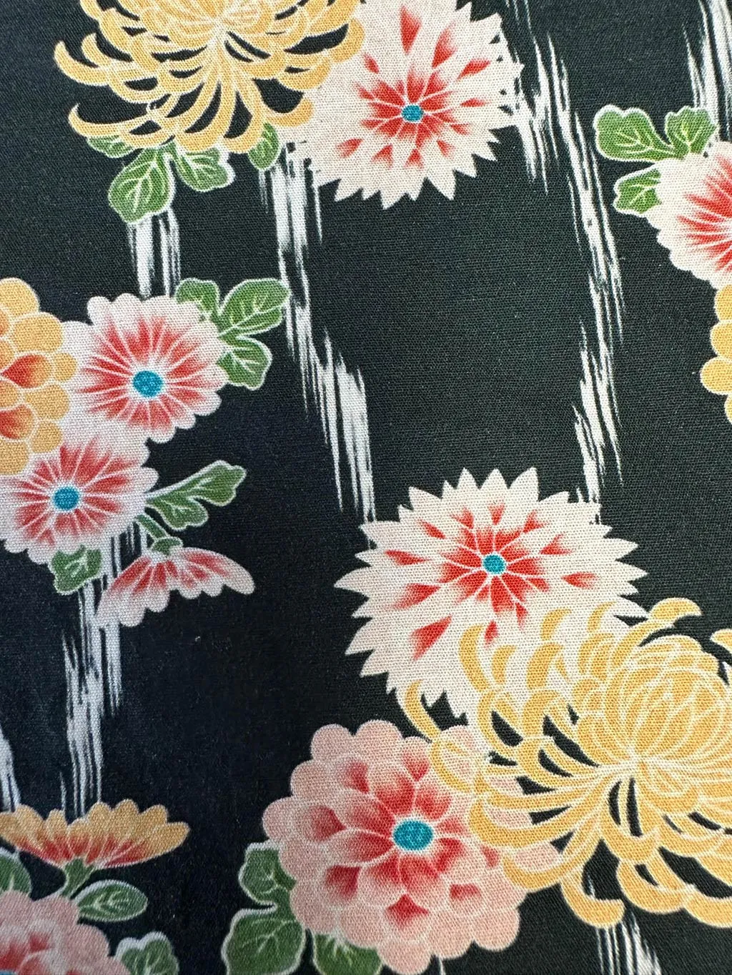 Kimono Print Adjustable 1950s Circle Skirt