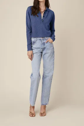 Knox Cashmere Sweater in Blue Denim