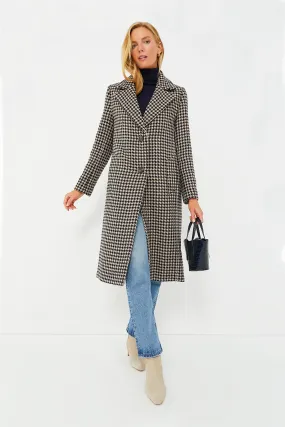 Light Fawn Houndstooth Angelina Wool Jacket