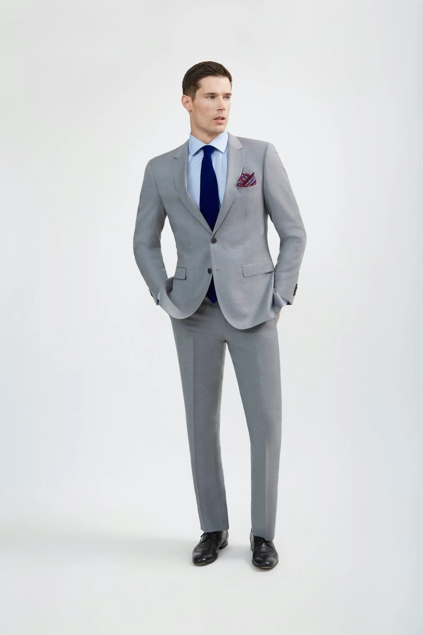 Lite Grey Suit Made From 100% Merino Wool