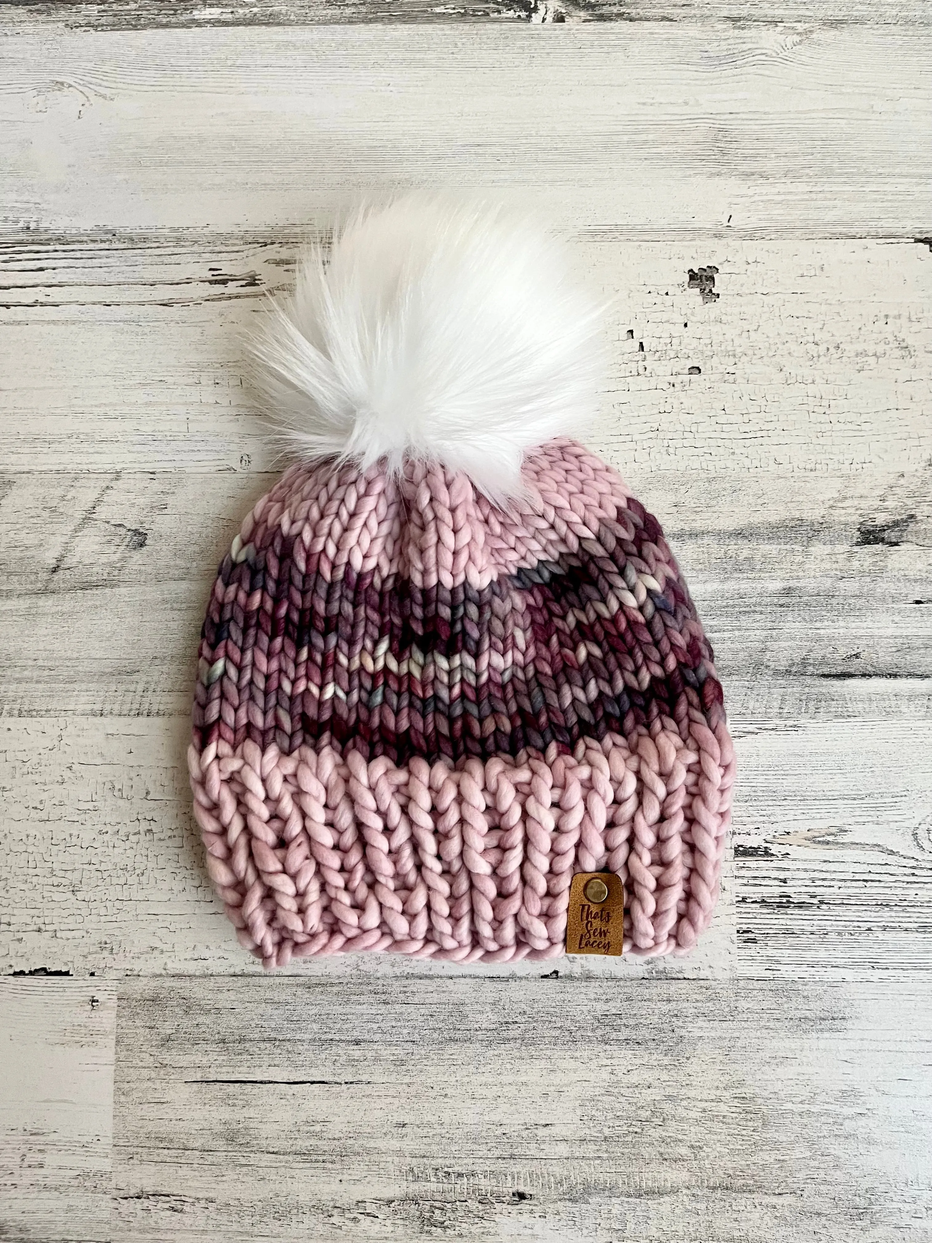 Lotus Valentine Collection- Deluxe Beanie with Faux Fur Pom