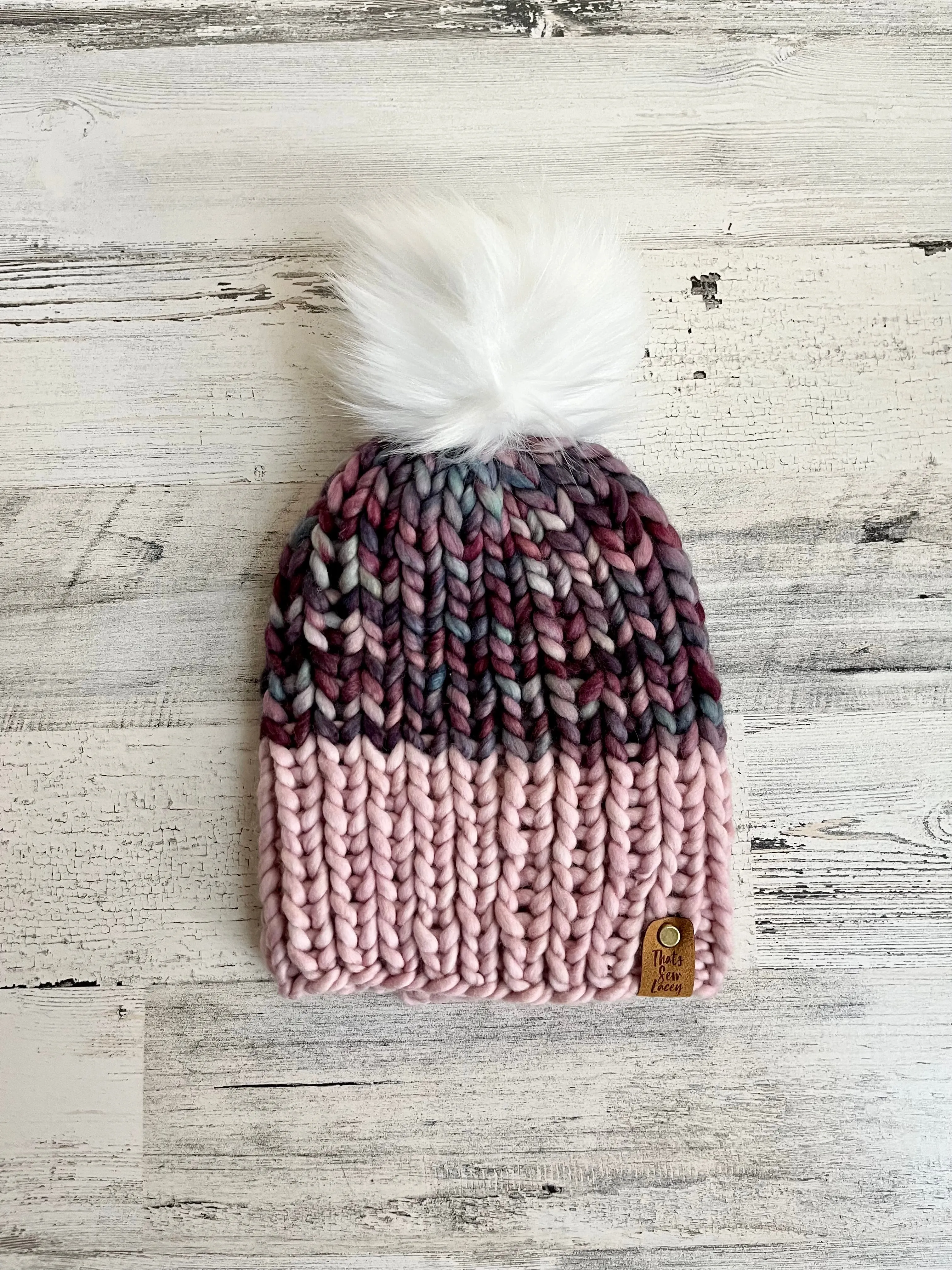 Lotus Valentine Collection- Deluxe Beanie with Faux Fur Pom