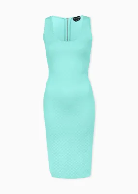 Louvre – Polka Dot Pique Sleeveless Pencil Dress