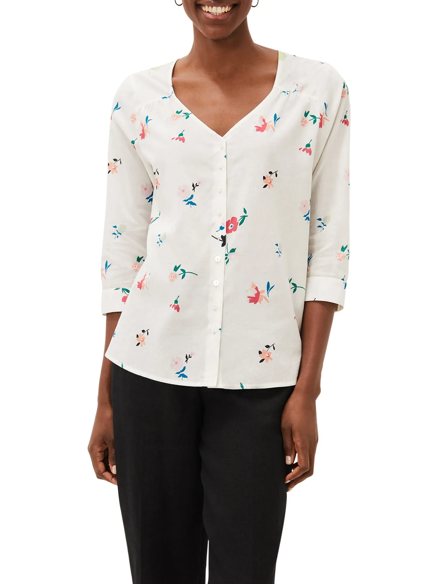 Luca Floral Cotton Blouse