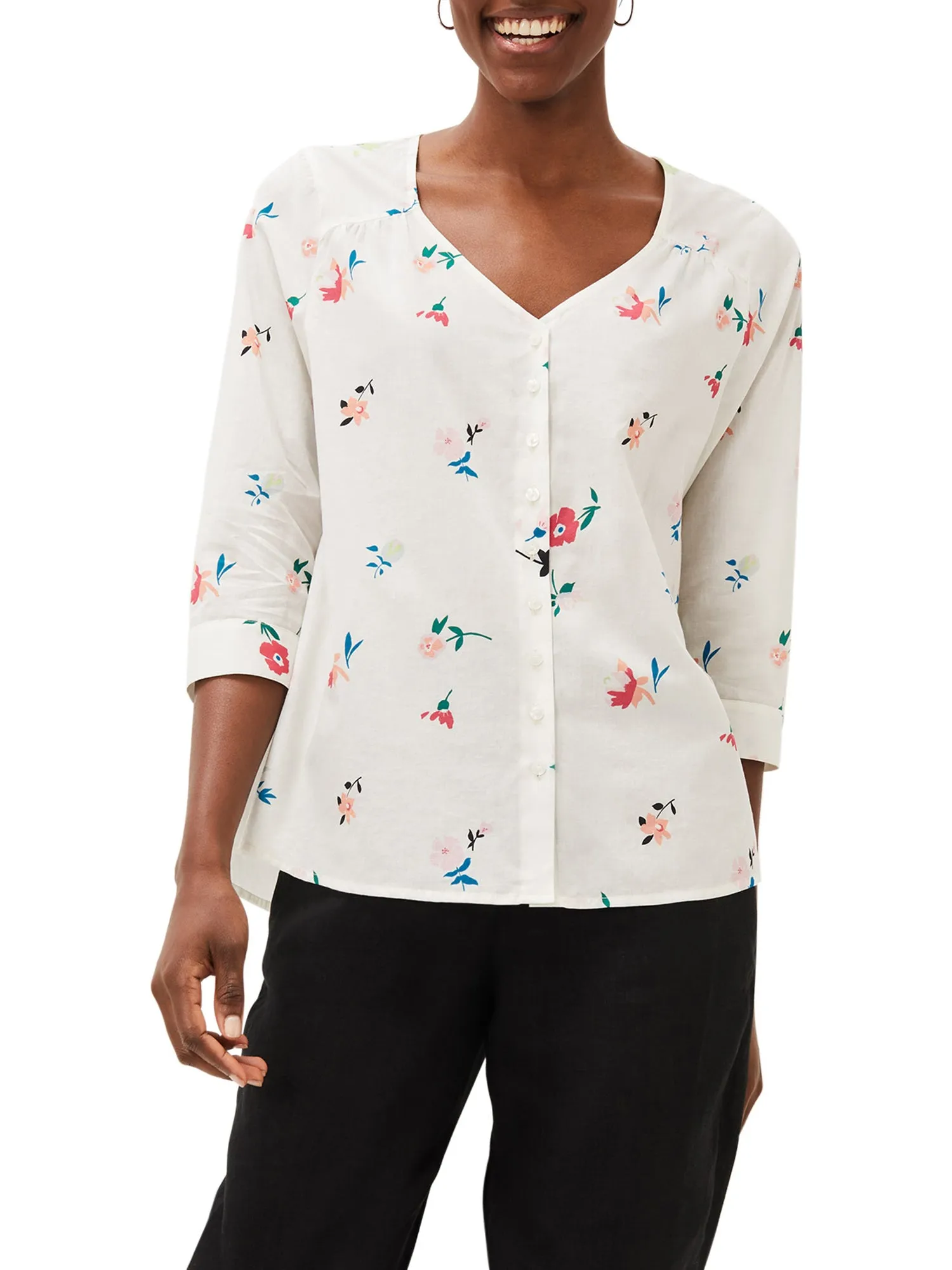 Luca Floral Cotton Blouse