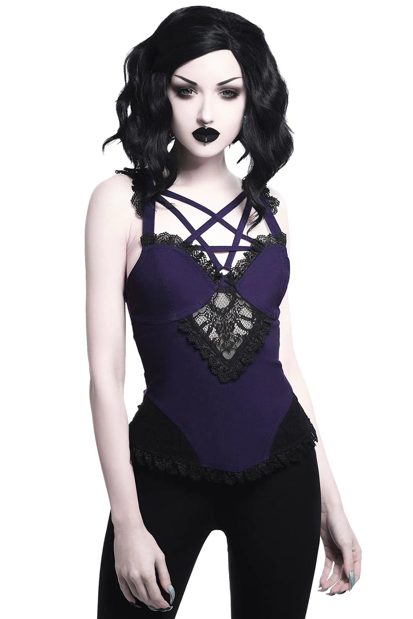 Lydia Harness Top [PLUM]