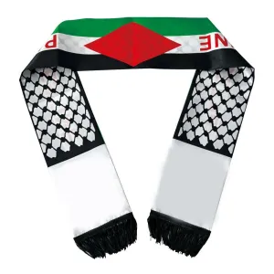 MAC079 Palestine flag keffiyeh scarf