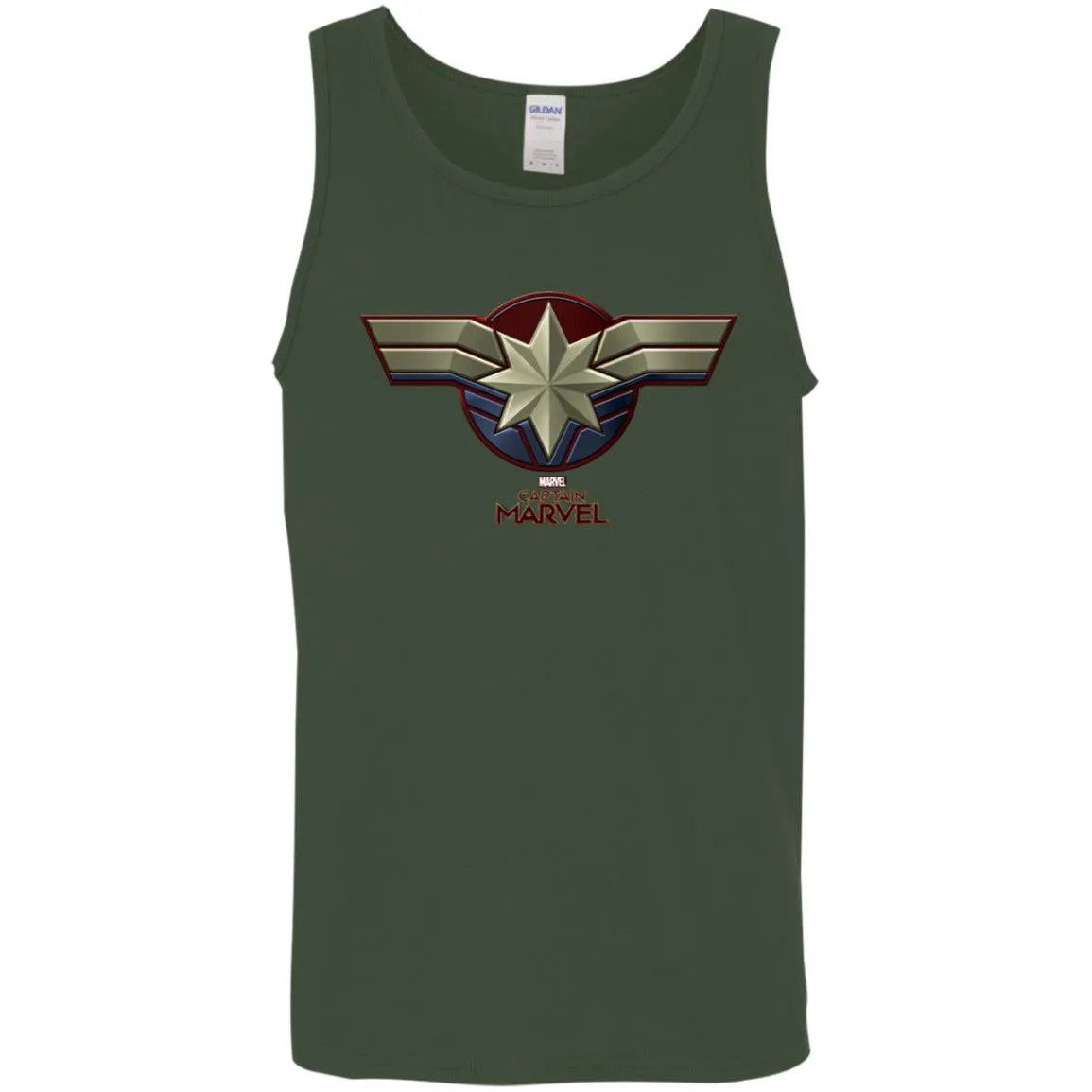 Marvel Captain Marvel Movie Chest Symbol Men Cotton Tank