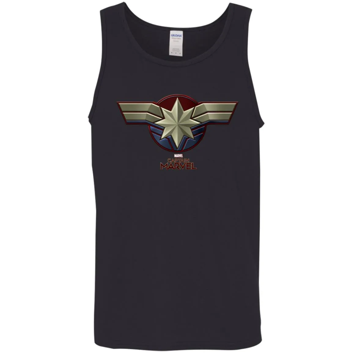 Marvel Captain Marvel Movie Chest Symbol Men Cotton Tank