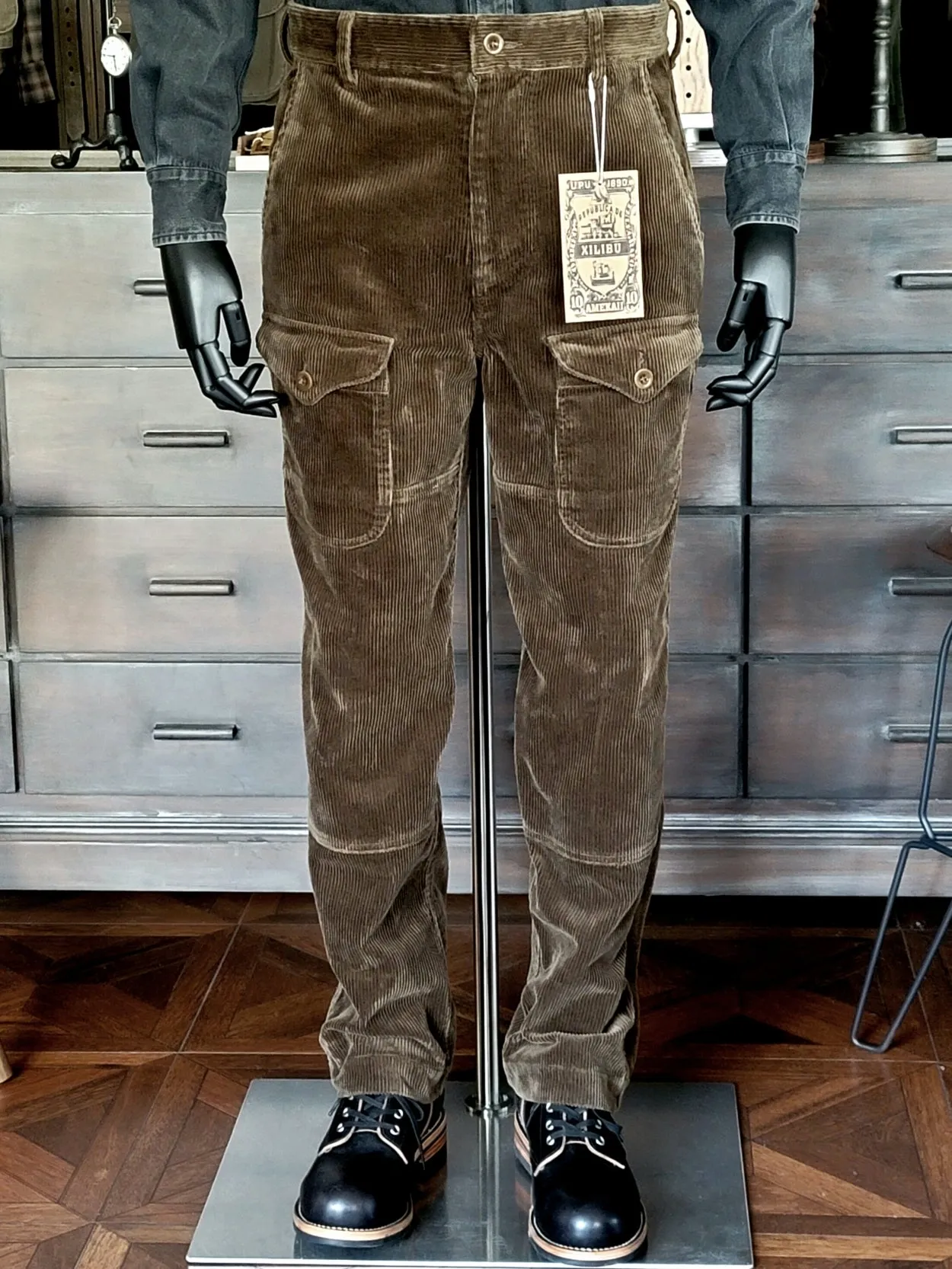 Men's Brown Corduroy Work Pants