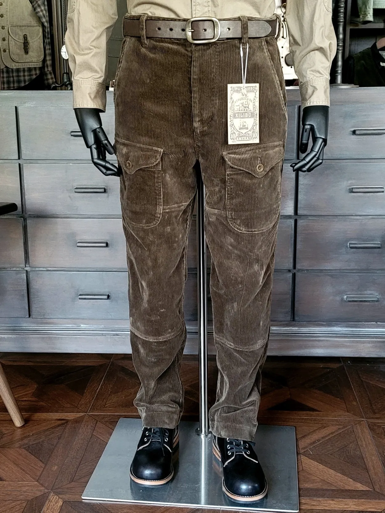 Men's Brown Corduroy Work Pants