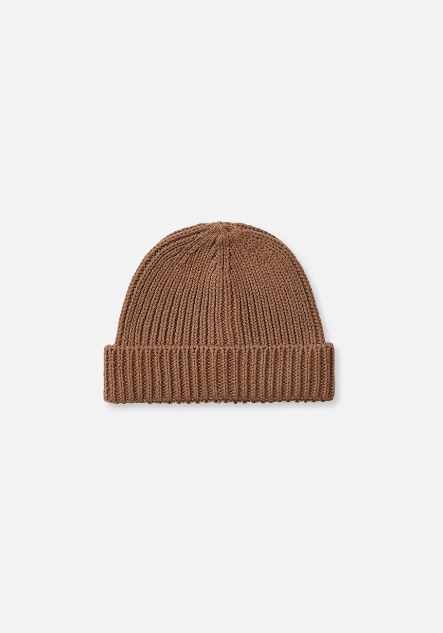 Miann & Co - Knit Fold Over Beanie - Café Au Lait