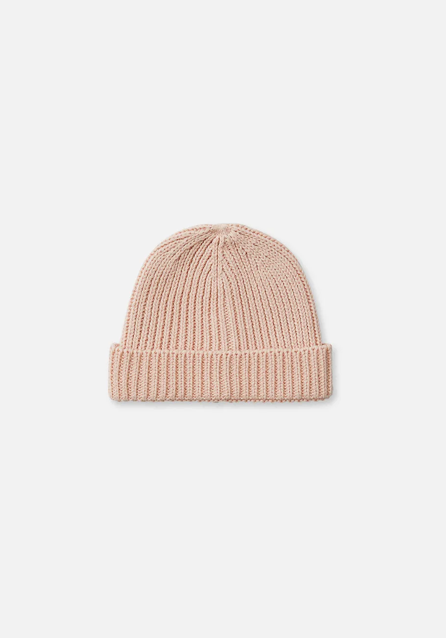 Miann & Co - Knit Fold Over Beanie - Pink Tint