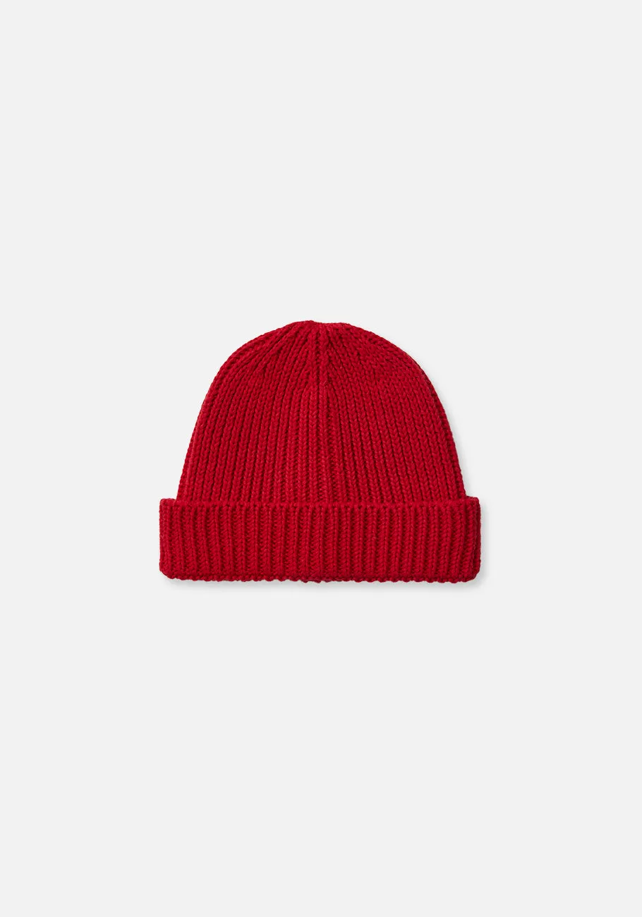 Miann & Co - Knit Fold Over Beanie - Raspberry