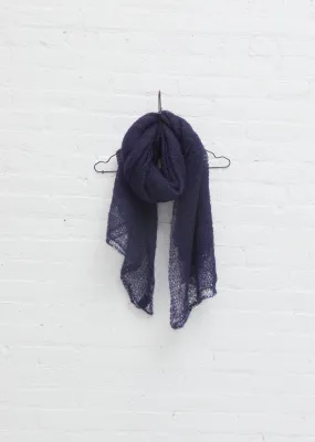 Mohair Scarf — Navy