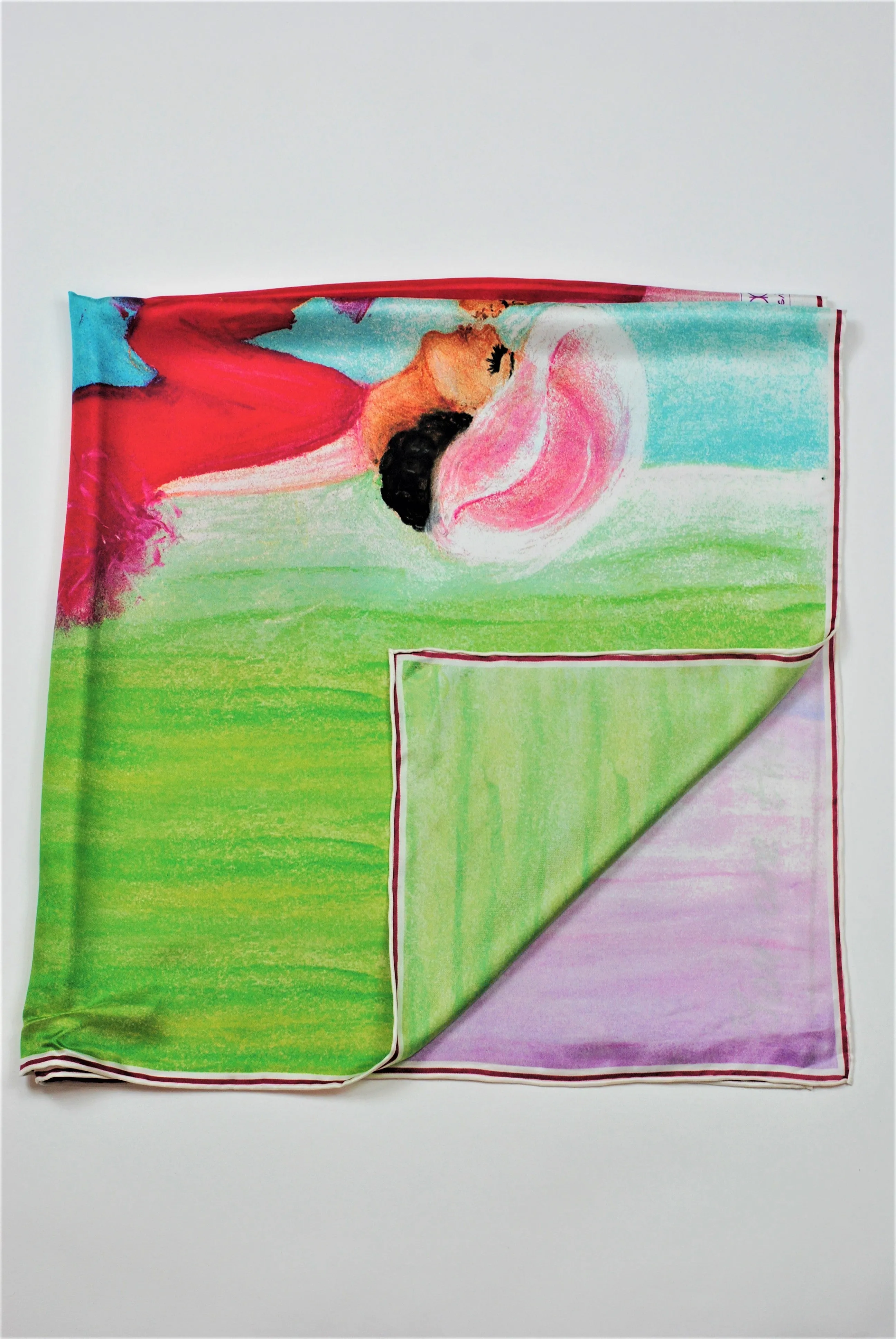 MOM & DAUGHTER LOVE STORY 100% Silk Art-A-Porte Scarf