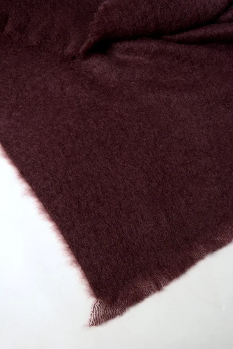 Mulberry Wine Mohair Chair Throw